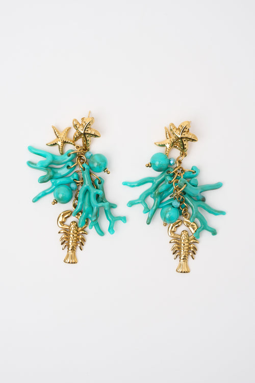 Tre Emme Orecchini Oro/turchese Donna