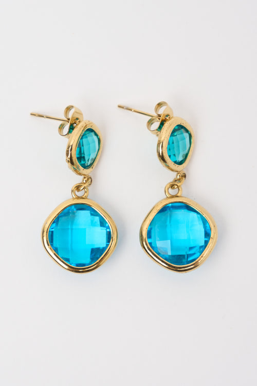 Tre Emme Orecchini Oro/azzurro Donna
