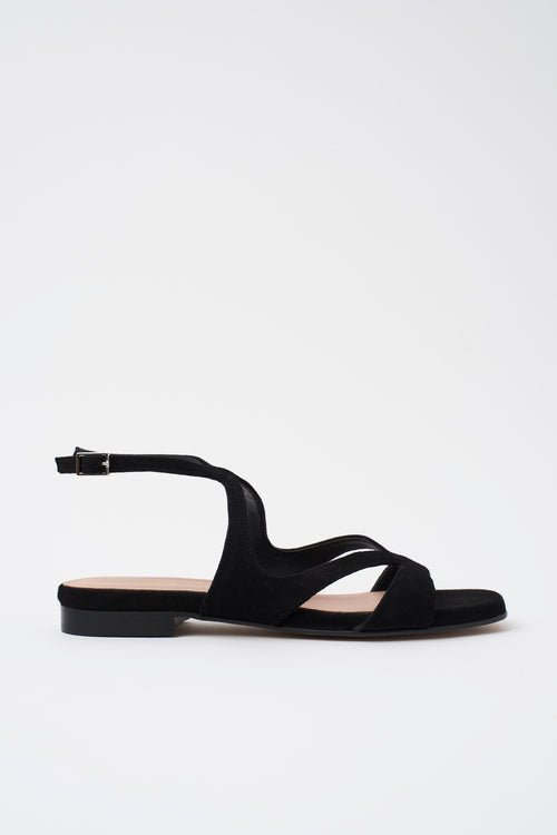 Tre Emme Sandalo Nero Donna