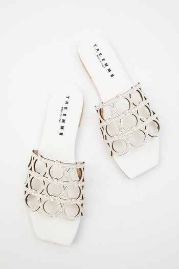Tre Emme Ciabatta Bianco Donna - 5