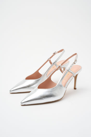 Tre Emme Slingback Argento Donna - 4