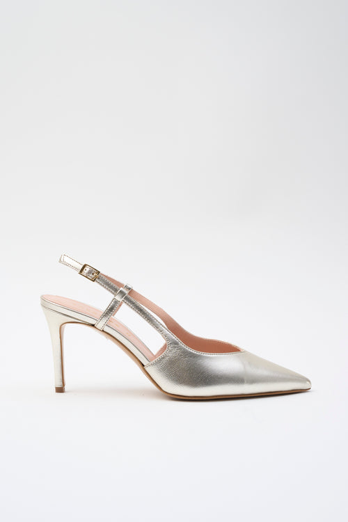 Tre Emme Slingback Platino Donna