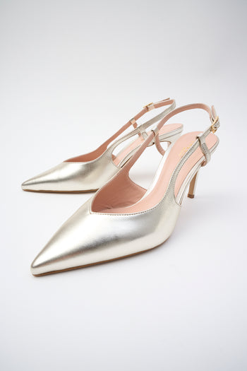 Tre Emme Slingback Platino Donna - 5