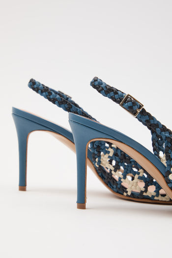 Tre Emme Slingback Azzurro+off White Donna - 5