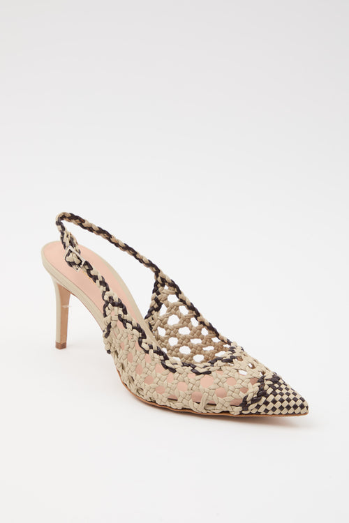 Tre Emme Slingback Beige+mocca Donna