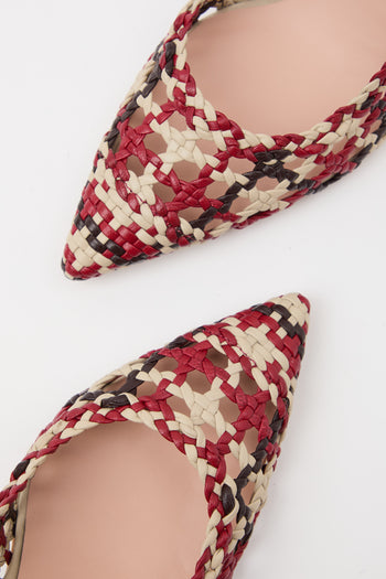 Tre Emme Slingback Rosso+mocca Donna - 3