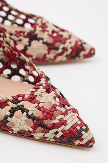 Tre Emme Slingback Rosso+mocca Donna - 4