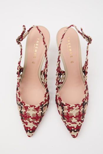 Tre Emme Slingback Rosso+mocca Donna - 7