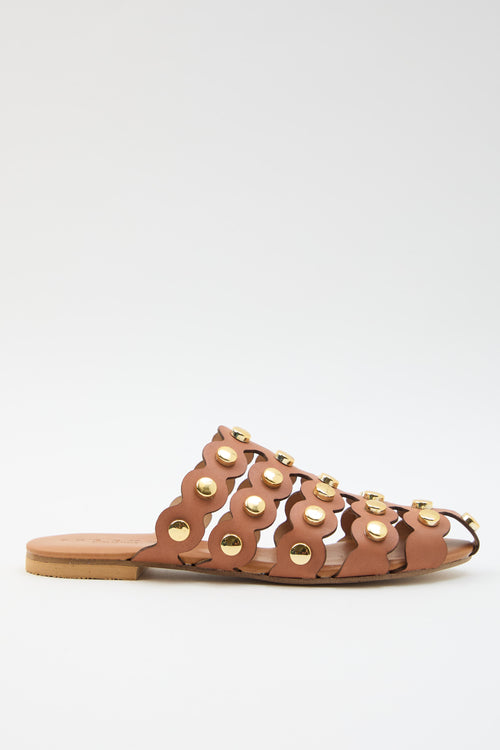 Tre Emme Ciabatta Cuoio Donna