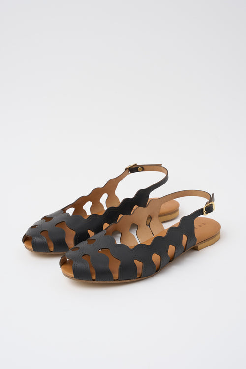 Tre Emme Slingback Nero Donna - 2