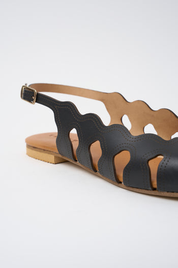 Tre Emme Slingback Nero Donna - 4