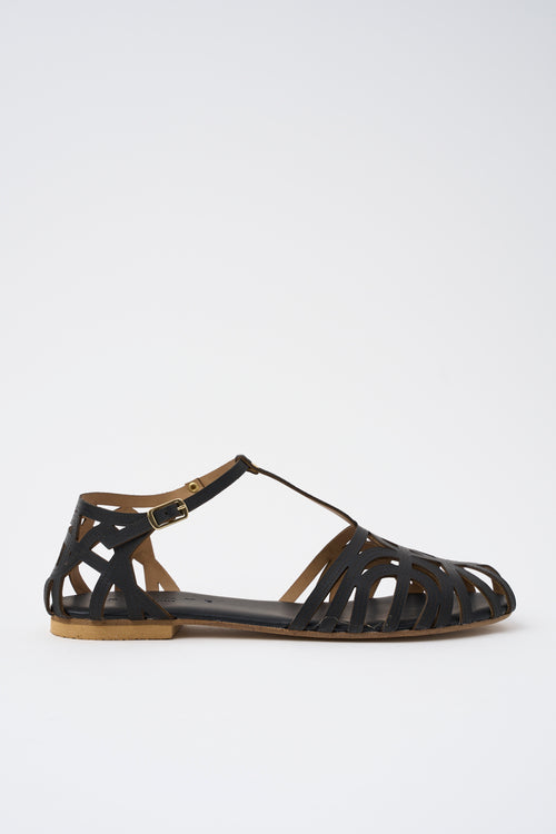 Tre Emme Sandalo Nero Donna