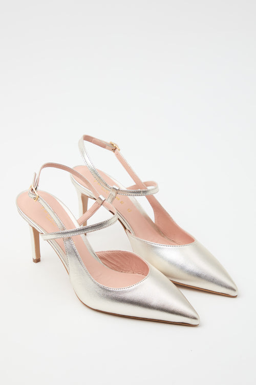 Tre Emme Slingback Platino Donna - 2