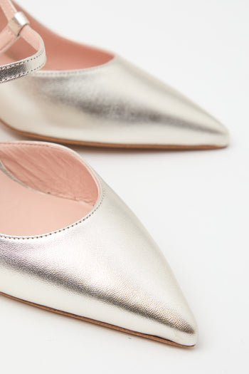 Tre Emme Slingback Platino Donna - 3