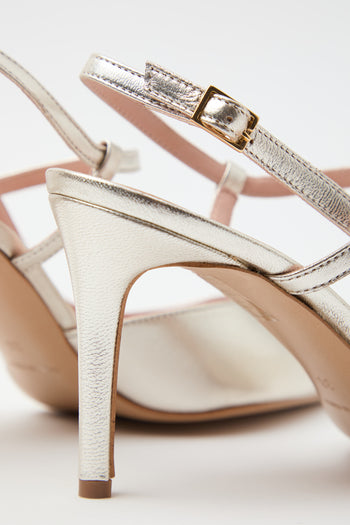Tre Emme Slingback Platino Donna - 5