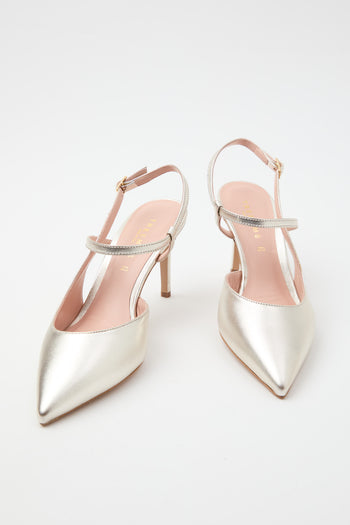 Tre Emme Slingback Platino Donna - 7