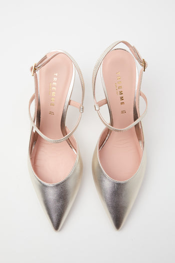 Tre Emme Slingback Platino Donna - 8