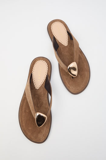 Tre Emme Infradito Taupe Donna - 5
