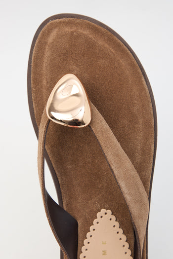 Tre Emme Infradito Taupe Donna - 7