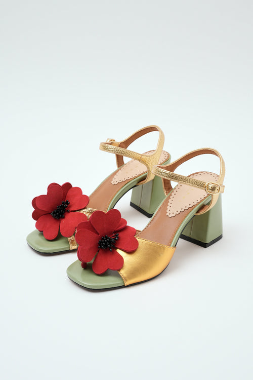 Tre Emme Sandalo Green/yellow/red Donna - 2