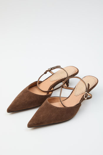 Tre Emme Slingback Dark Brown Donna - 4