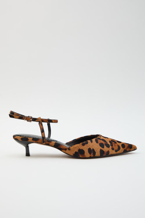Tre Emme Slingback Leopard Donna