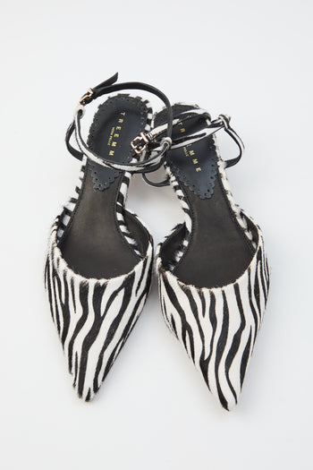 Tre Emme Slingback Zebra Donna - 7