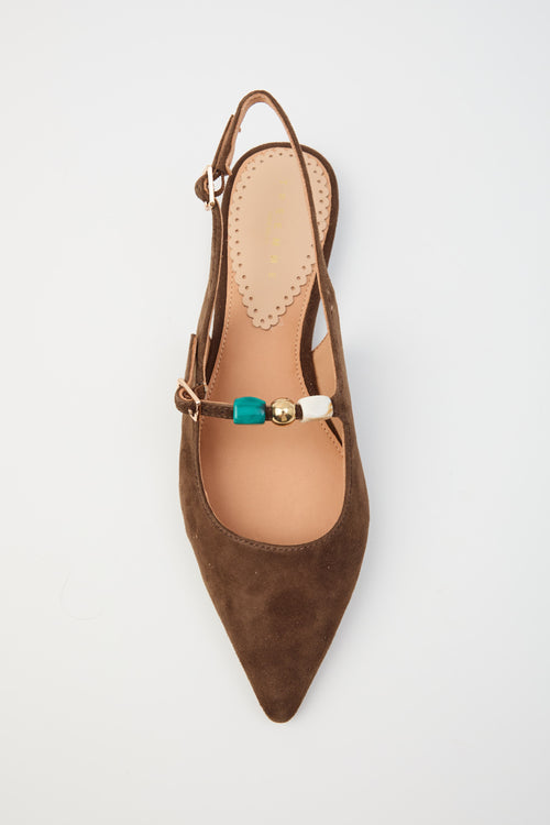 Tre Emme Slingback Dark Brown Donna