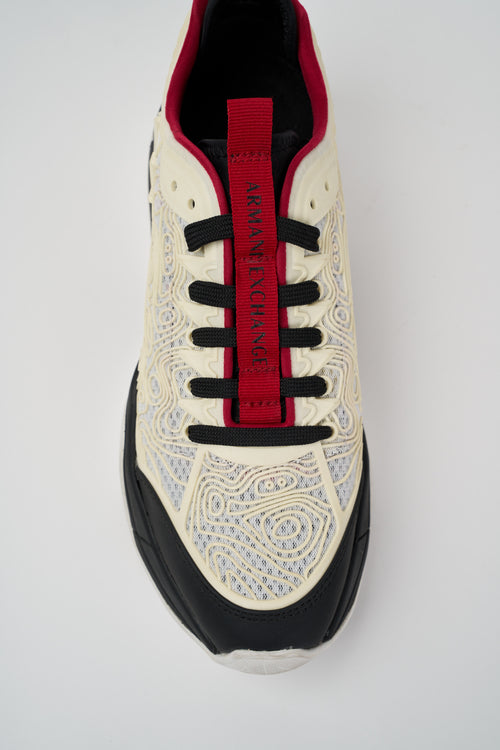 Armani Exchange Sneaker Bianco Nero Donna - 2