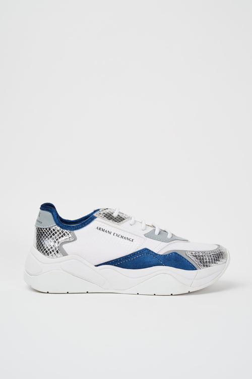Armani Exchange Sneaker Bnc Arg Blu Donna