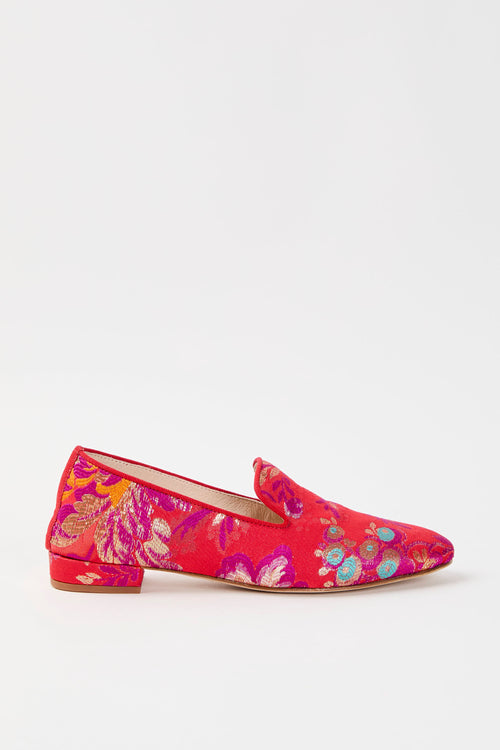 Ballerina Mocassino Rosso Donna