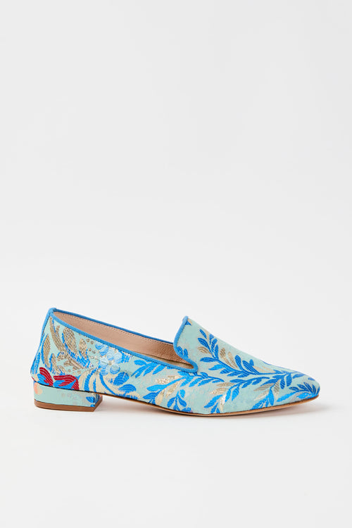Ballerina Mocassino Turchese Donna