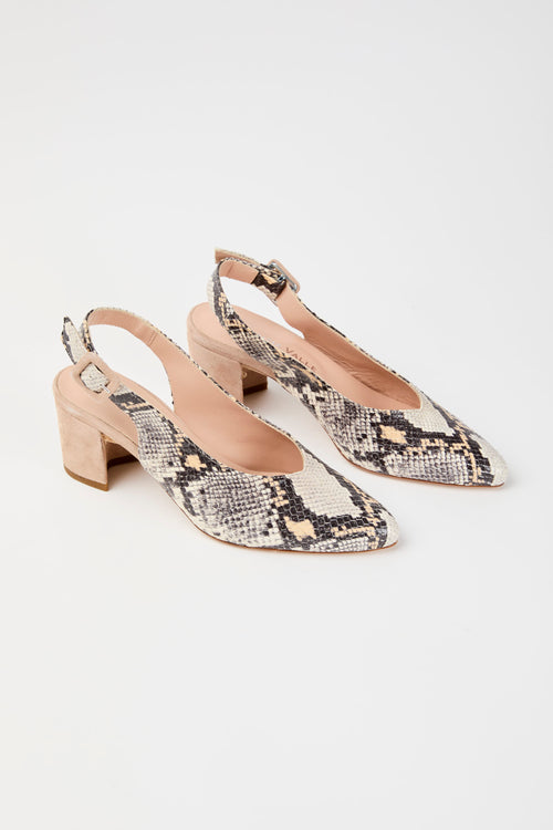 Cinzia Valle Slingback Beige Donna - 2