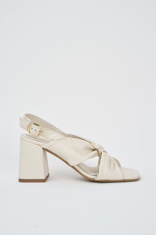 Francesco Brunelli Sandalo Off White Donna