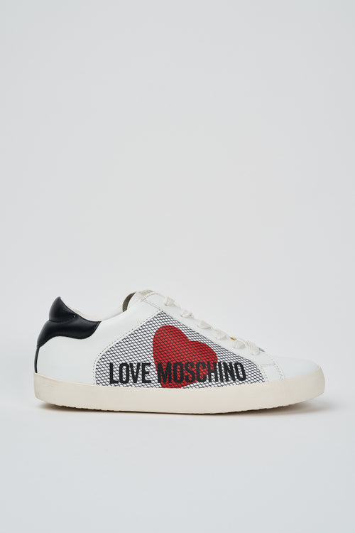Love Moschino Sneaker Bianco Nero Donna