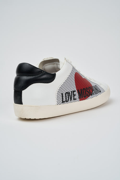 Love Moschino Sneaker Bianco Nero Donna - 2