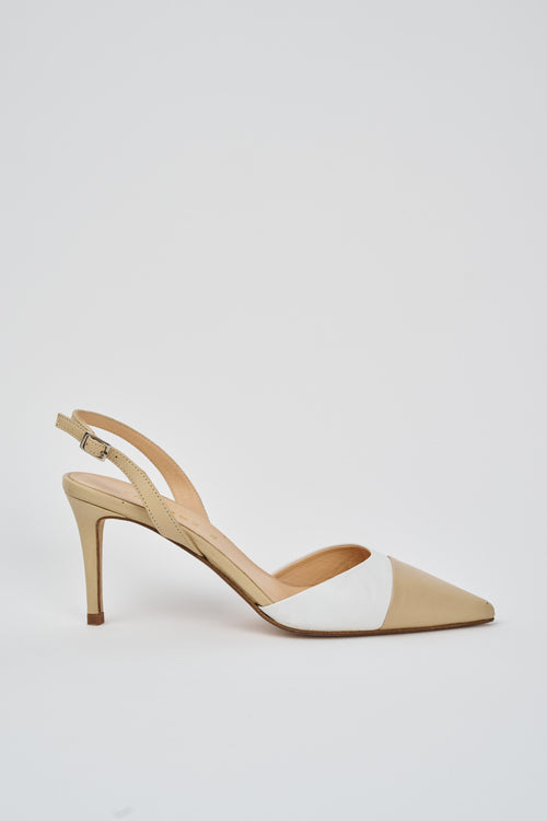 Tre Emme Slingback Bianco Donna
