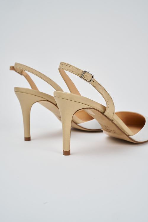 Tre Emme Slingback Bianco Donna - 2