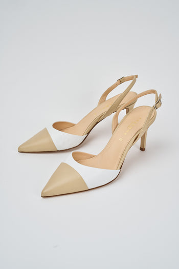 Tre Emme Slingback Bianco Donna - 3