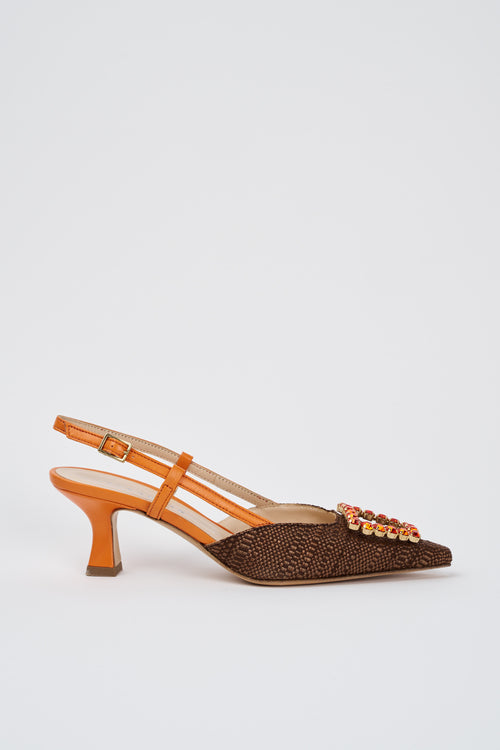 Tre Emme Slingback Bruciato Arancio Donna