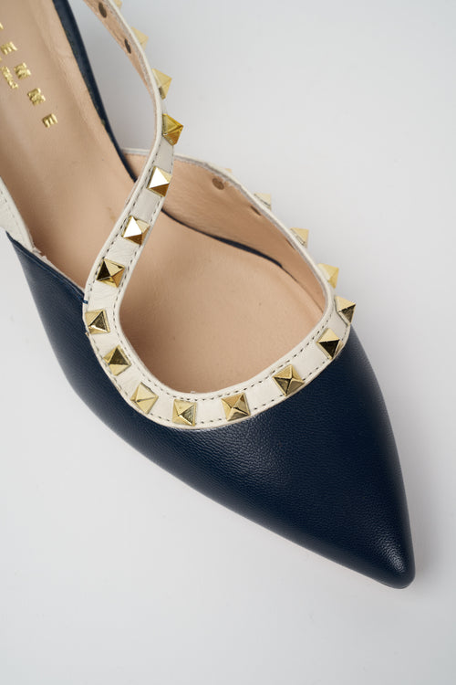Tre Emme Slingback Blu Panna Donna - 2