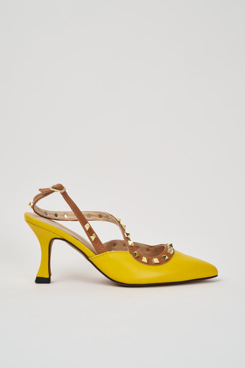 Tre Emme Slingback Giallo Cuoio Donna