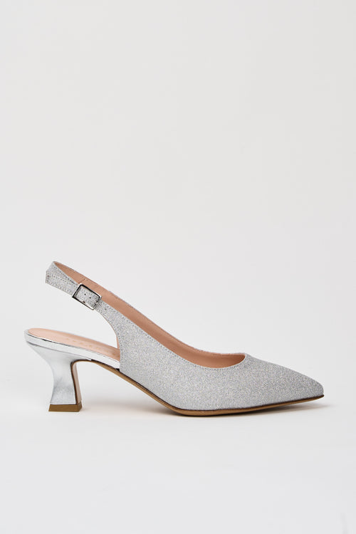 Tre Emme Slingback Argento Donna