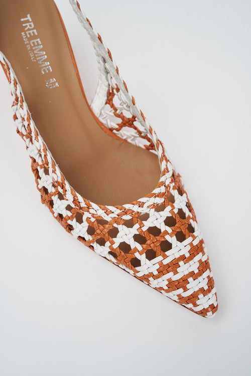 Tre Emme Slingback Bianco+arancio Donna - 2