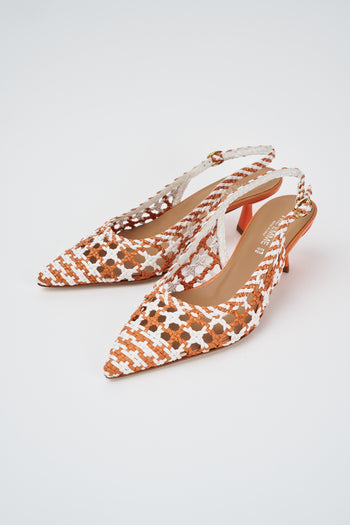 Tre Emme Slingback Bianco+arancio Donna - 3