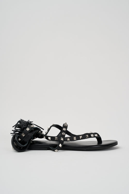 Tre Emme Sandalo Nero Donna