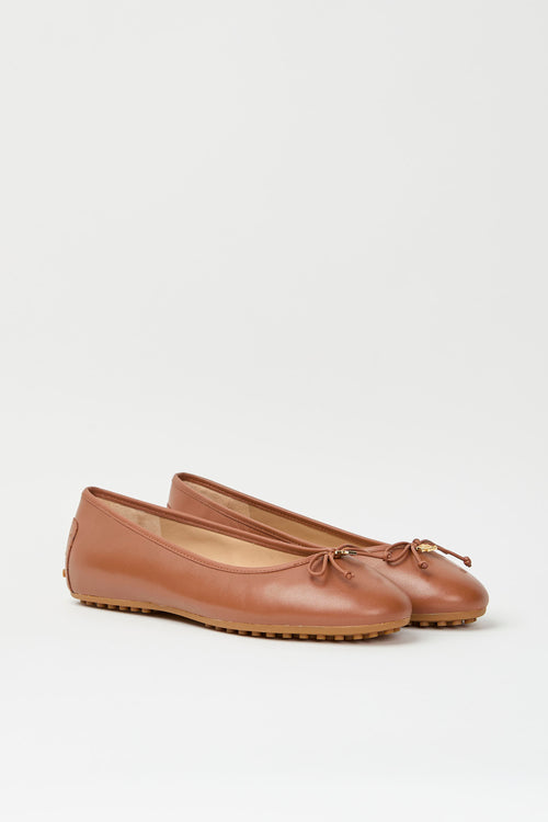 Ralph Lauren Ballerina Deep Saddle Tan Donna - 2
