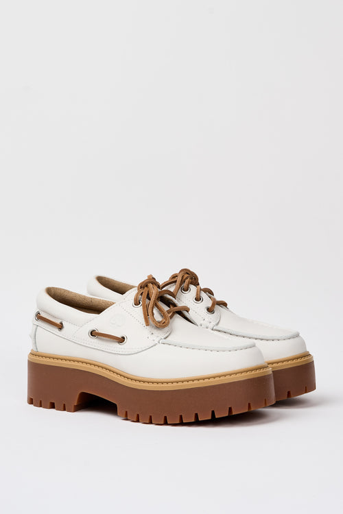 Timberland Mocassino White Full Grain Donna - 2