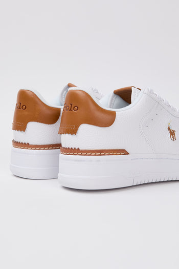 Ralph Lauren Sneaker Leatherwhite/tan Multi Uomo - 4