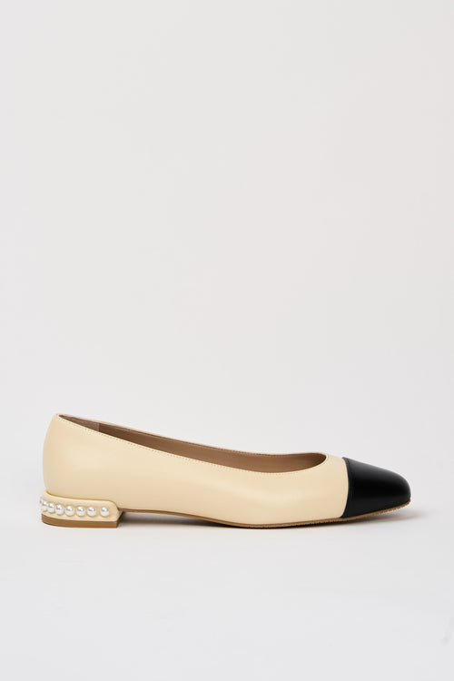 Stuart Weitzman Ballerina Vanilla/black Donna